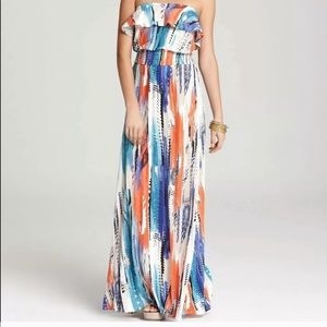 Guess strapless maxi dress